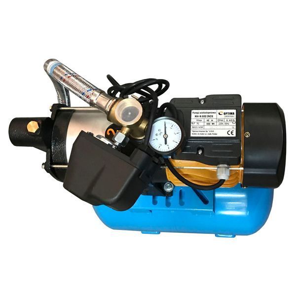 Насосна станція Optima MH-N900 INOX-24 0,9кВт багатоступ,, нерж,колеса, на гребінці 13515 фото