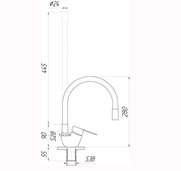 Змішувач для кухні Globus Lux MAIN SM-203SG 23003 фото