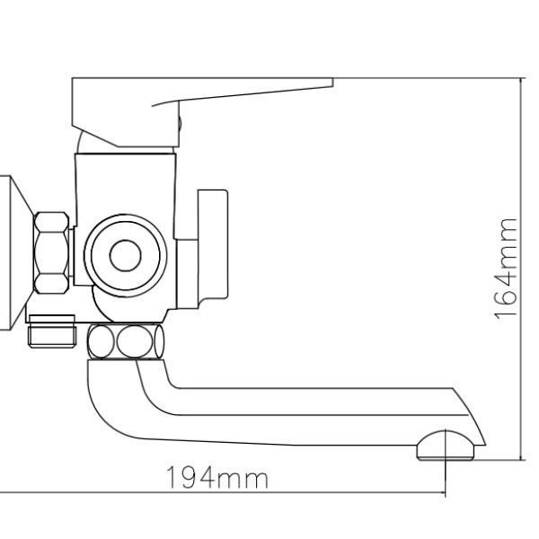 Змішувач для ванни VENTA VN315KC 87535 фото