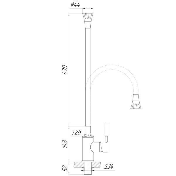 Змішувач для кухні Globus Lux Lazer GLLR-0203SA-B01 25205 фото