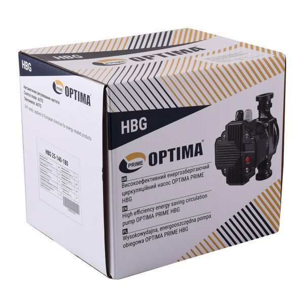 Насос циркуляційний енергоощадний Optima PRIME HBG 25-140AUTO 180мм 27882 фото