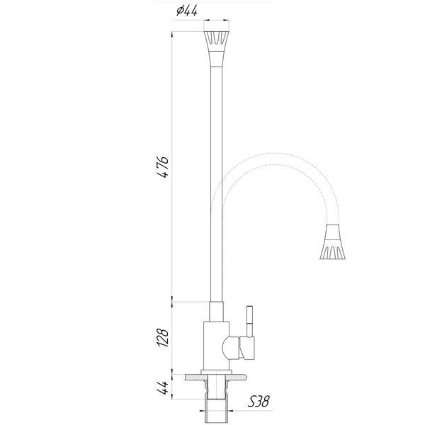 Змішувач для кухні Globus Lux Alpen SBT1-203SA-S21 25227 фото