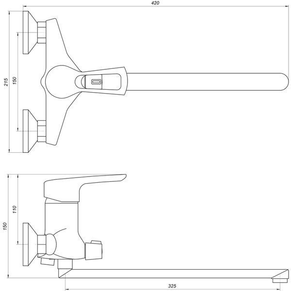 Змішувач для ванни Globus Lux SEVA GLSV-0208 8770 фото
