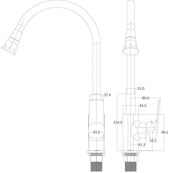 Змішувач для кухні Globus Lux BONN GLB-0203SA-B01 28498 фото