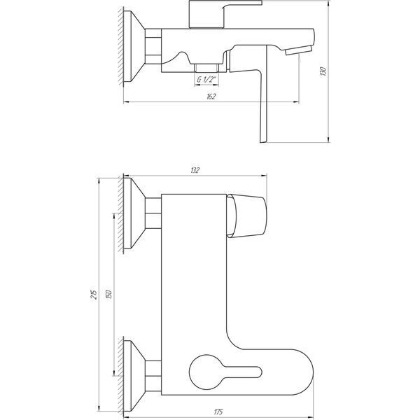 Змішувач для ванни Globus Lux Laguna GLA-0102N 19195 фото