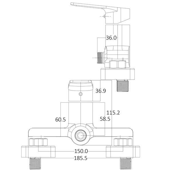 Змішувач для душу Globus Lux BONN GLB-0105N 28502 фото