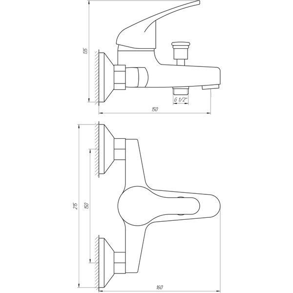 Змішувач для ванни Globus Lux Solly GLSO-0102 9286 фото