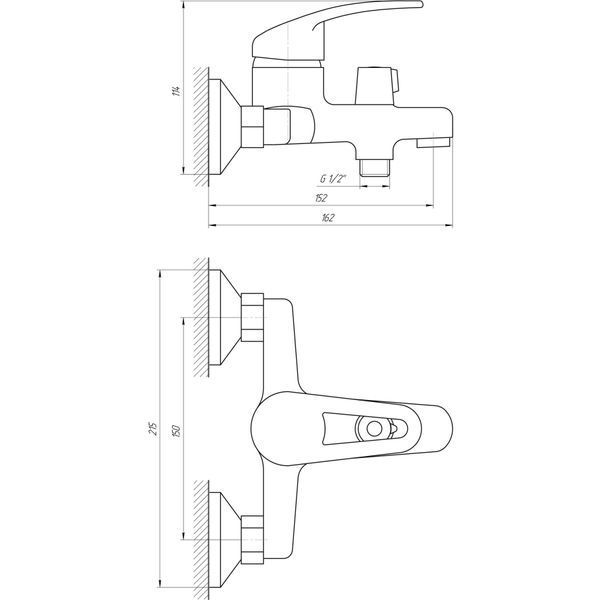 Змішувач для ванни Globus Lux Caprice GLCA-0102N 14079 фото