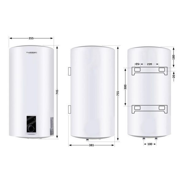 Водонагрівач електричний Thermo Alliance 50 л SLIM вертикальний, сухий ТЕН 2,0 кВт D50V20J(D)1-K 2529511549 фото