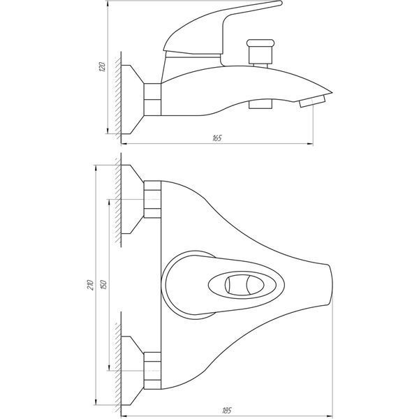 Змішувач для ванни Globus Lux Smart GLSM-0102 9355 фото