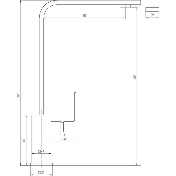 Змішувач для кухні Globus Lux SHK-203S-M 16982 фото