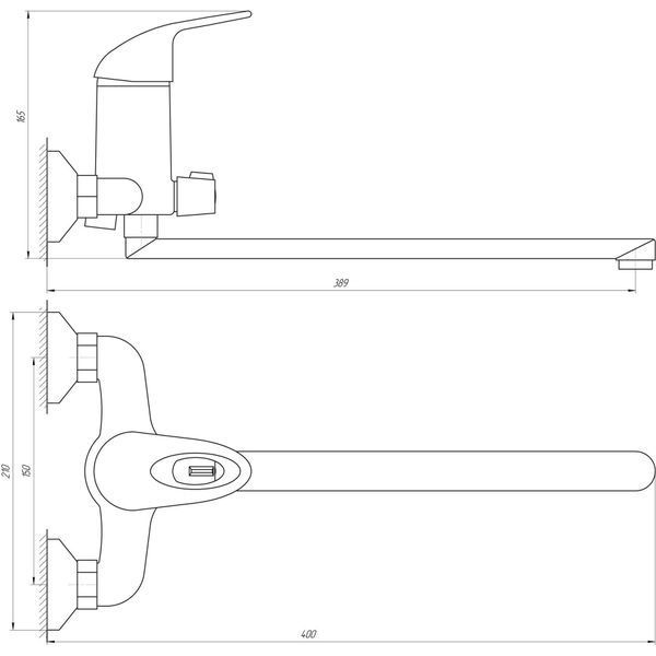 Змішувач для ванни Globus Lux Smart GLSM-0208 9361 фото